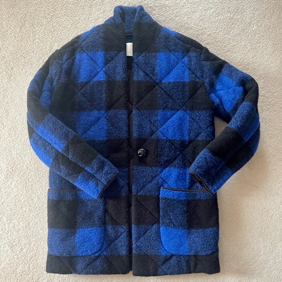 Wilfred Free Blue Buffalo check coat - Picture 1 of 5